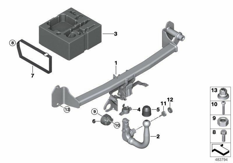 Towing | Genuine Rear Carrier Ball Hitch Countryman Exterior Accessories Towing